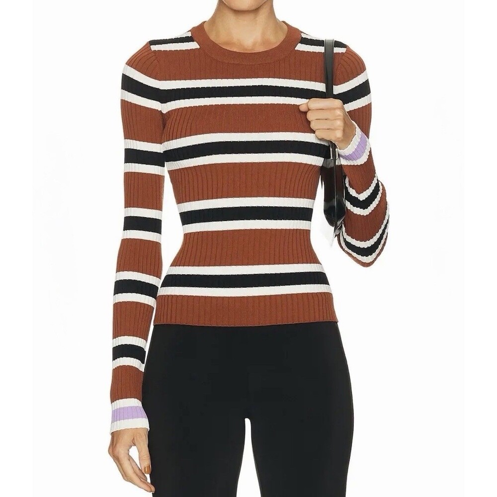 Solid & Striped The Dora Rib Stripe Top Blouse Color : Coconut New With Tags